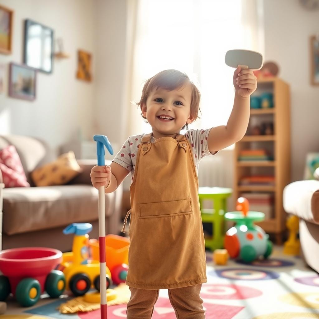 Enfant motivé pour les tâches ménagères