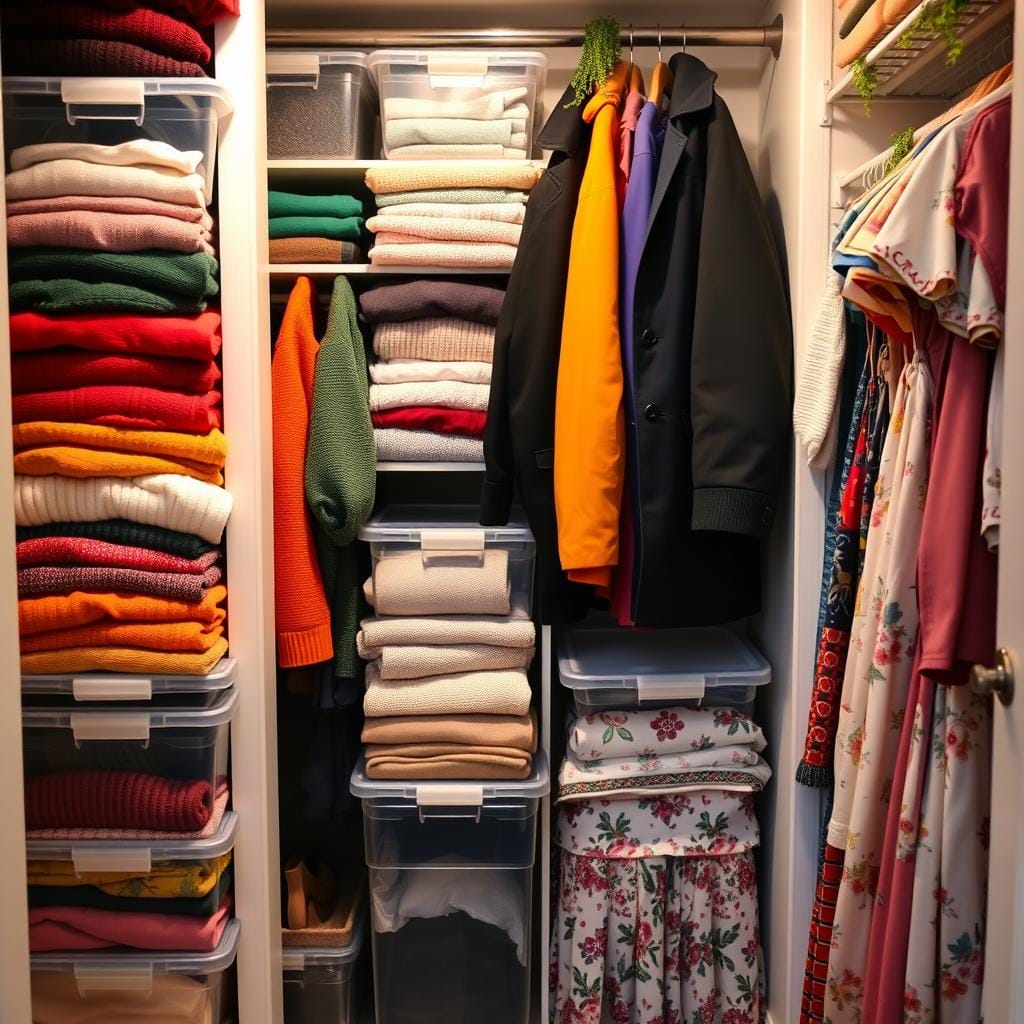 Rangement des vêtements saisonniers