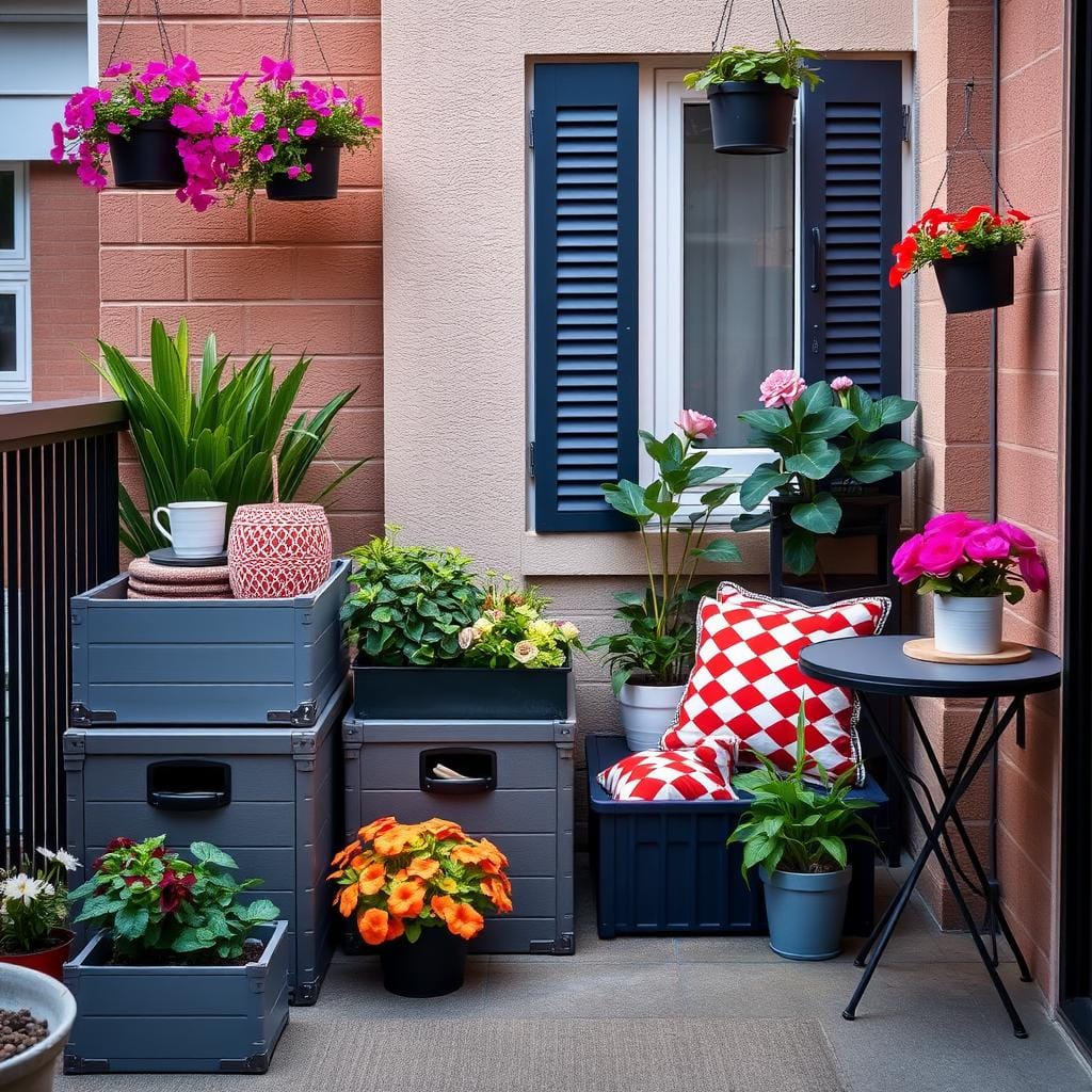 boîtes de rangement balcon