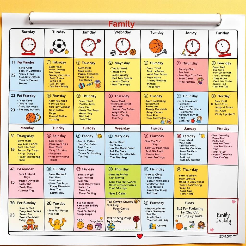 calendrier familial