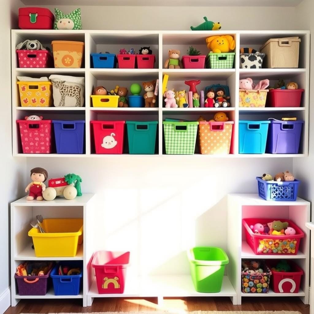 image de rangement ludique pour les jouets des enfants