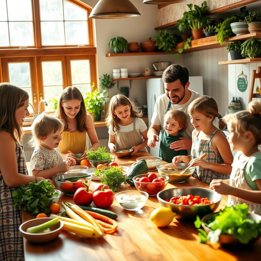 Cuisine en famille avec des enfants