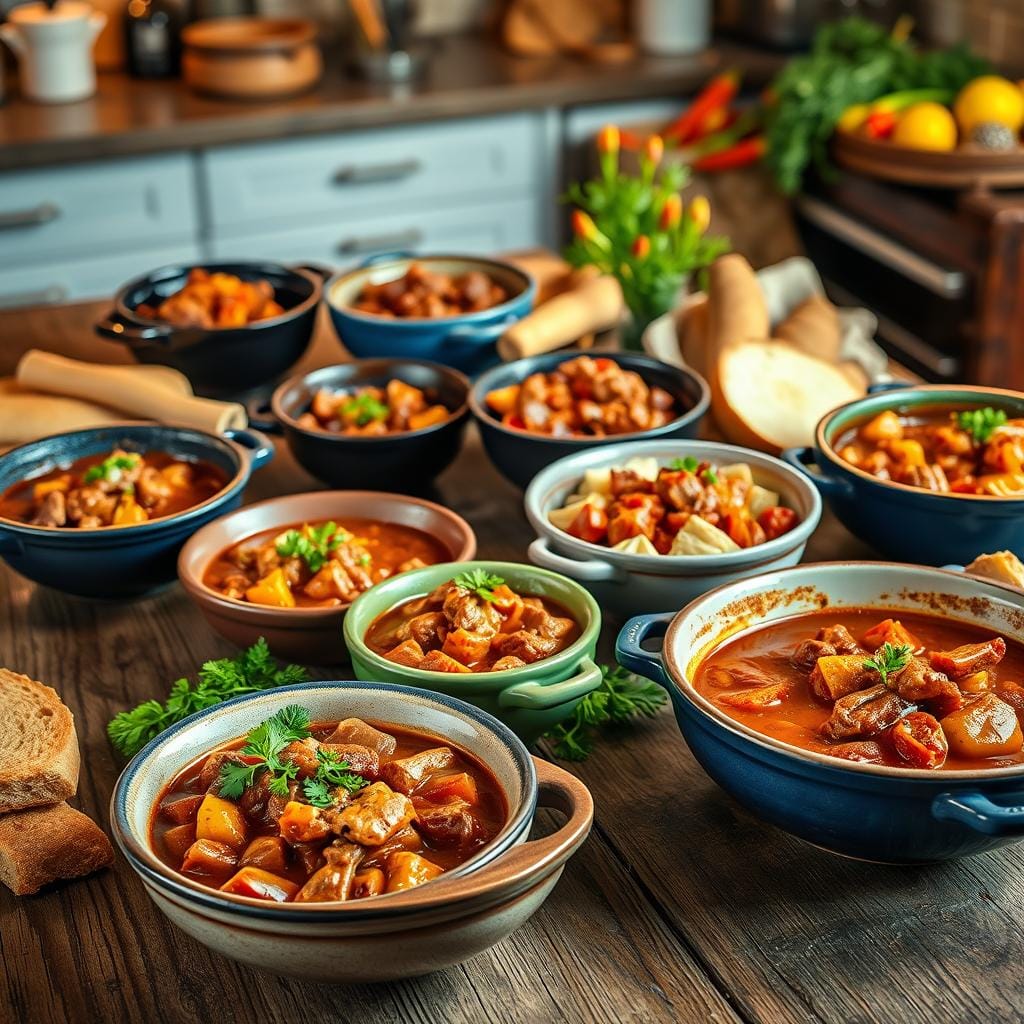 Plats mijotés uniques à base de viande