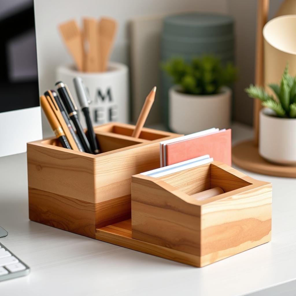 Rangement bureau DIY en bois