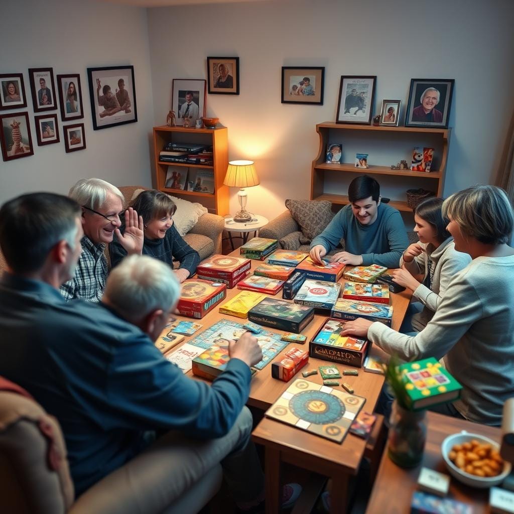 Soirée jeux de société en famille